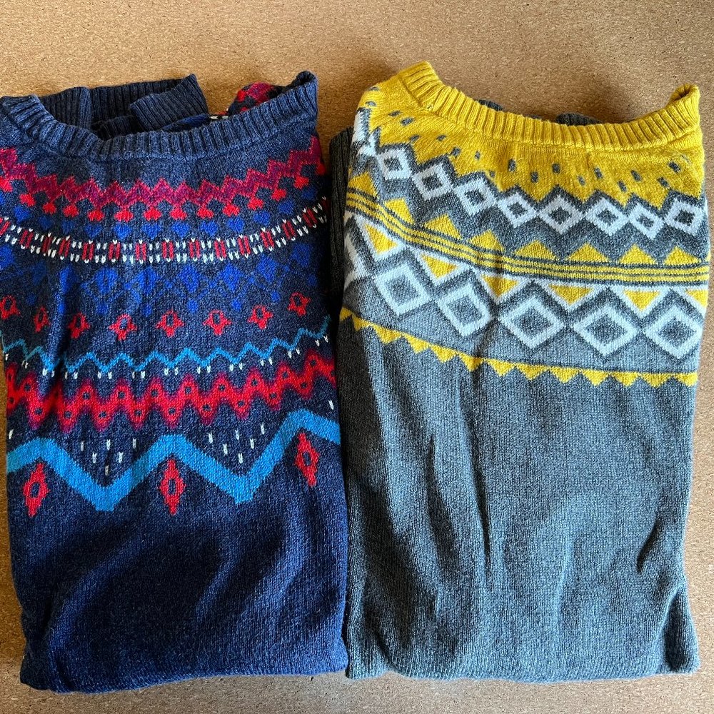 Merona Fair Isle Style Sweaters (Set of 2) - Scandinavian Style